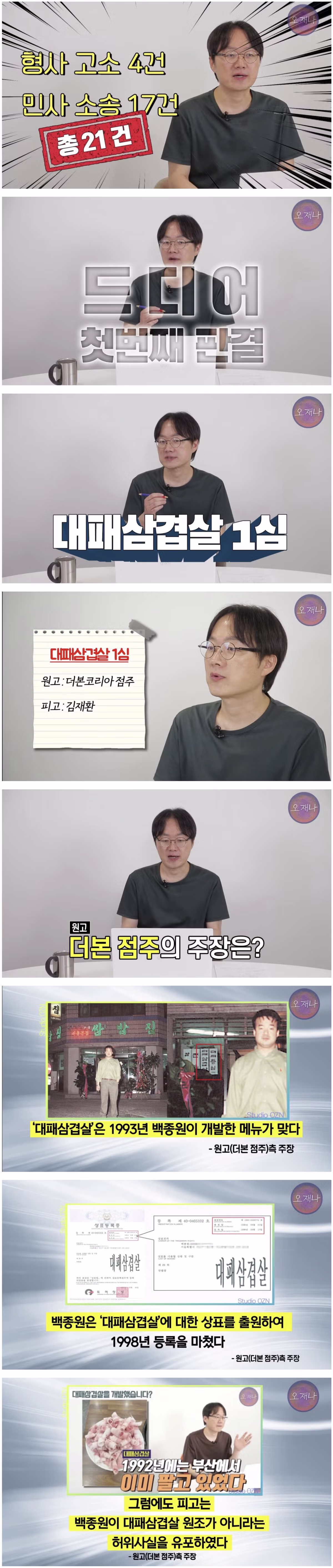 백종원 원조 대패삼겹살 소송 1심 패소 - 디시인사이드 인기글 이미지 1 - 밈카세