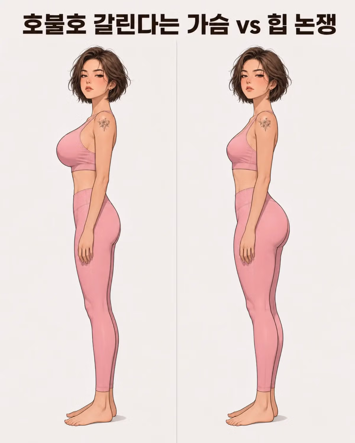 가슴과 힙 중 무엇을 선호하는지 묻는 논쟁 - 인벤 인기글 이미지 1 - 밈카세