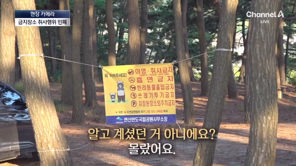 금지구역 캠핑 적발되자 불지르고 싶다는 캠퍼 - 인벤 인기글 이미지 11 - 밈카세