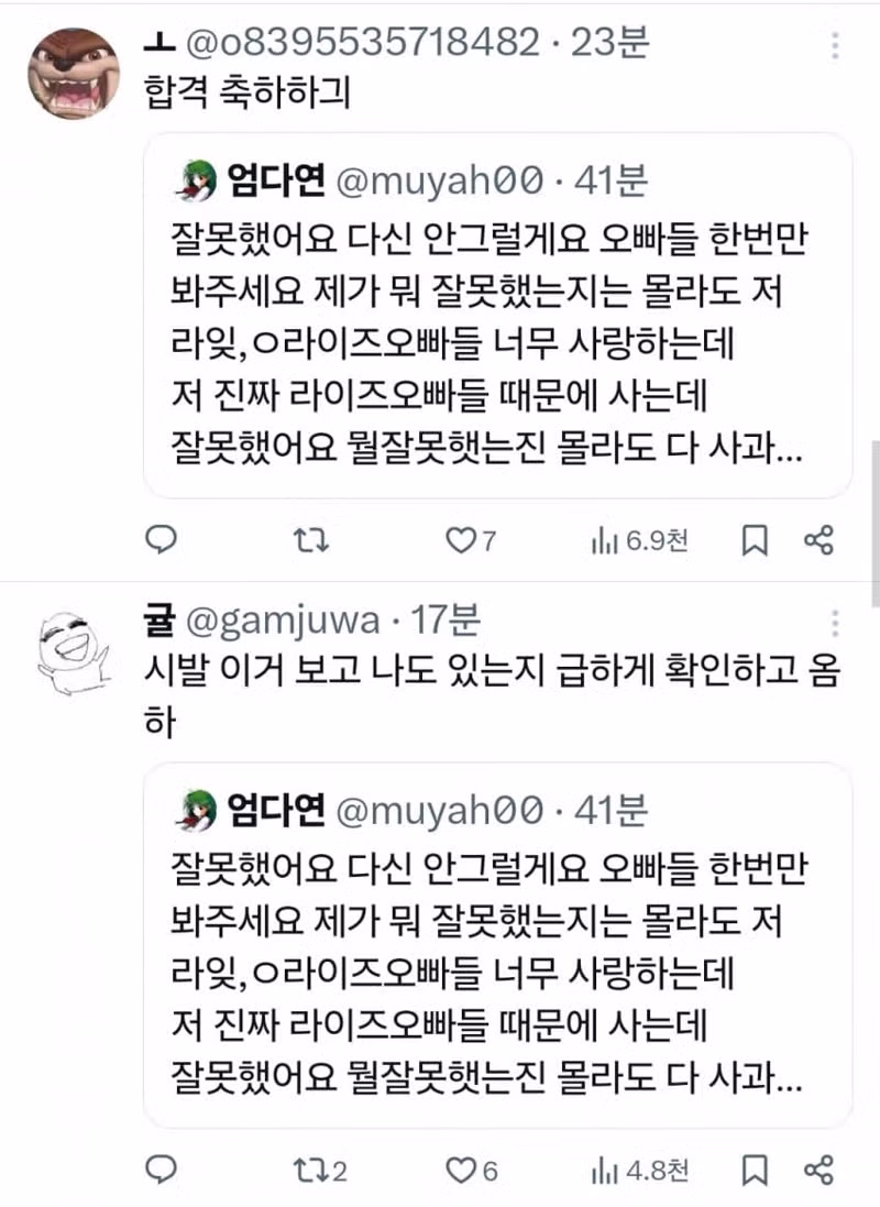 SM엔터 합격자 명단에 포함된 트위터 악플러 - 디시인사이드 인기글 이미지 7 - 밈카세