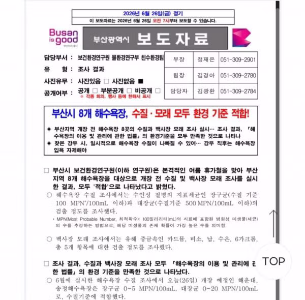 최근 부산 송도해수욕장의 수질 상태 - 인벤 인기글 이미지 1 - 밈카세