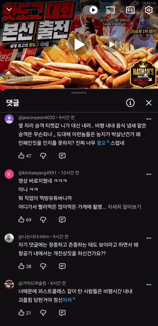 기내식 먹방을 시도한 유튜버의 최후 - 디시인사이드 인기글 이미지 9 - 밈카세