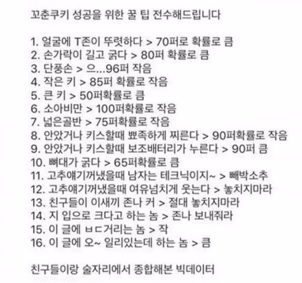 여성들이 선호하는 남성의 신체적 특징 팁 - 인벤 인기글 이미지 1 - 밈카세