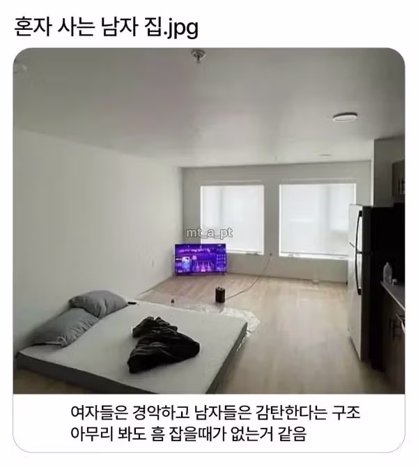 혼자 사는 남자의 집 상태 - 인벤 인기글 이미지 1 - 밈카세