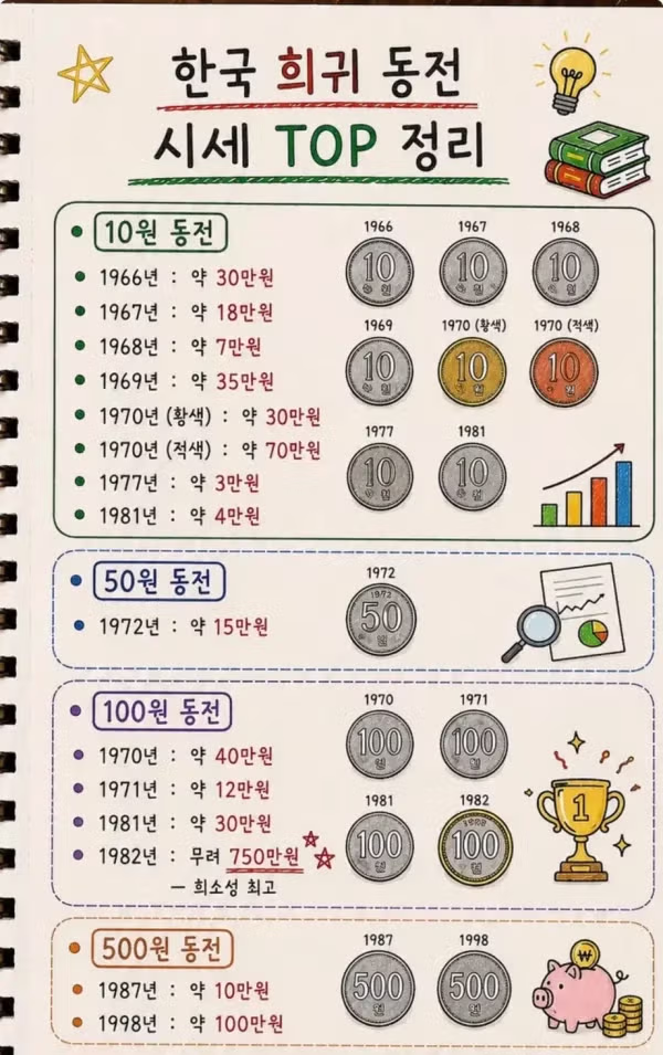 한국 희귀 동전의 현재 시세 정리 - 인벤 인기글 이미지 1 - 밈카세