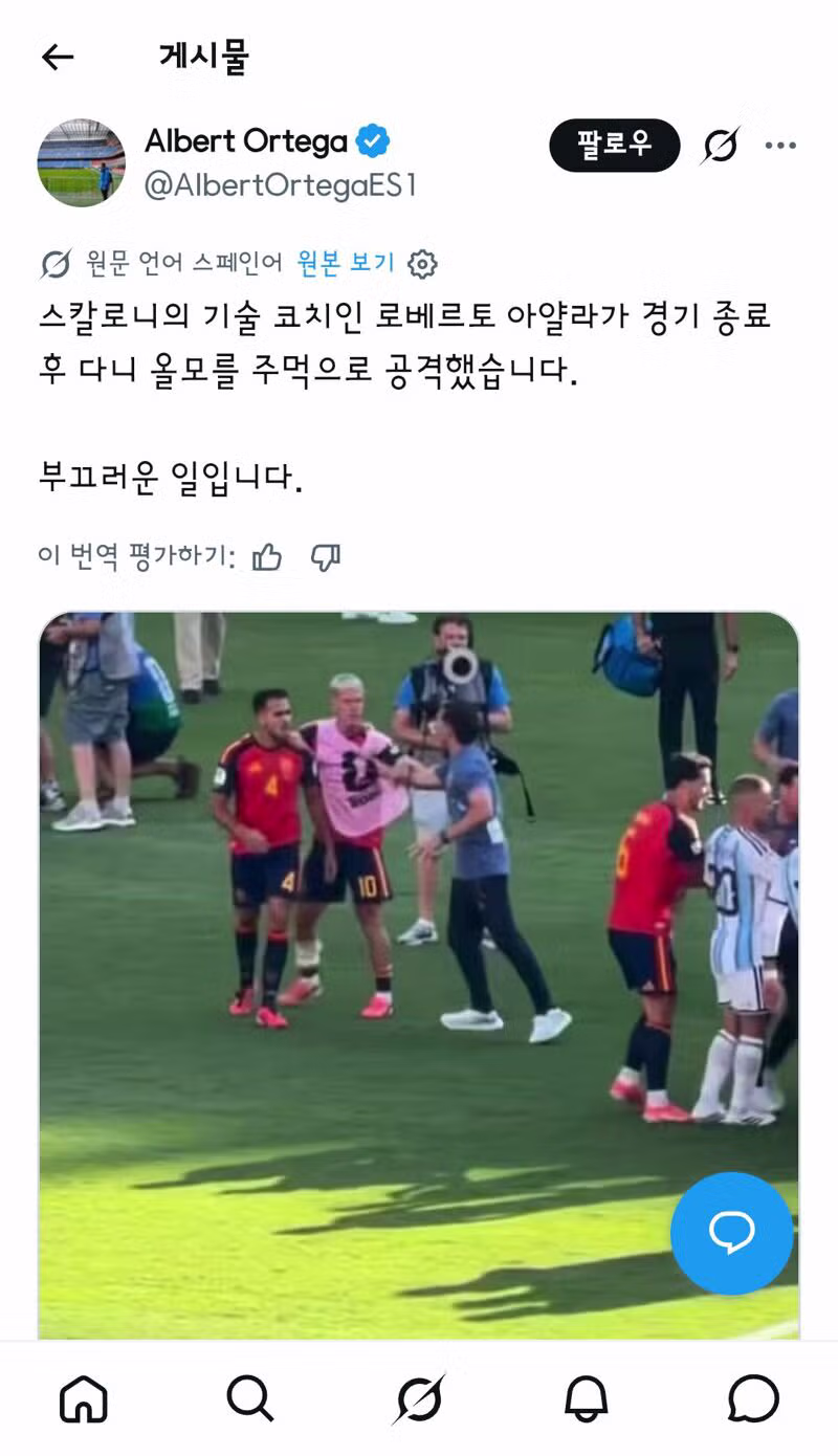 아르헨티나 월드컵 결승전에서 포착된 폭행 사건 - 클리앙 인기글 이미지 1 - 밈카세