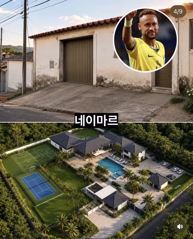 유명 축구선수들의 집 변화 과정 - 뽐뿌 인기글 이미지 1 - 밈카세