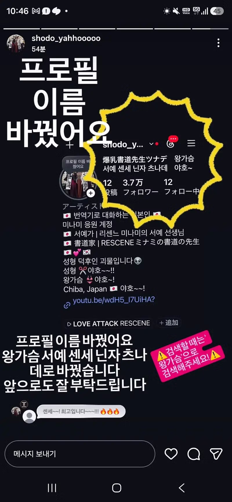 리센느 미나미의 서예 선생님 근황 - 디시인사이드 인기글 이미지 1 - 밈카세