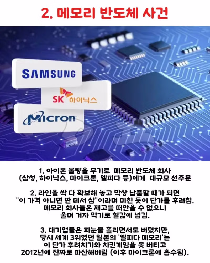 애플의 투자 제안에도 삼성과 하이닉스가 공장 증설을 꺼리는 이유 - 인벤 인기글 이미지 2 - 밈카세