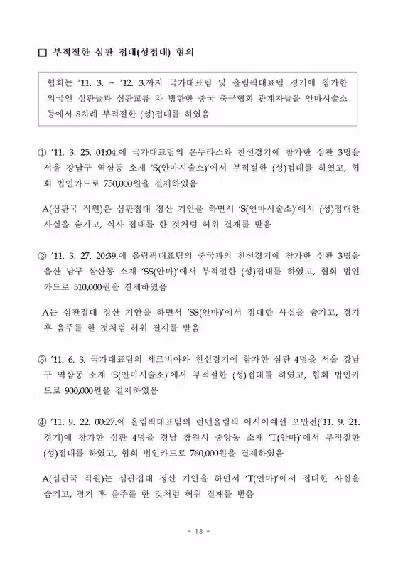 축구협회 성접대 의혹 관련 추가 보도 내용 - 클리앙 인기글 이미지 5 - 밈카세