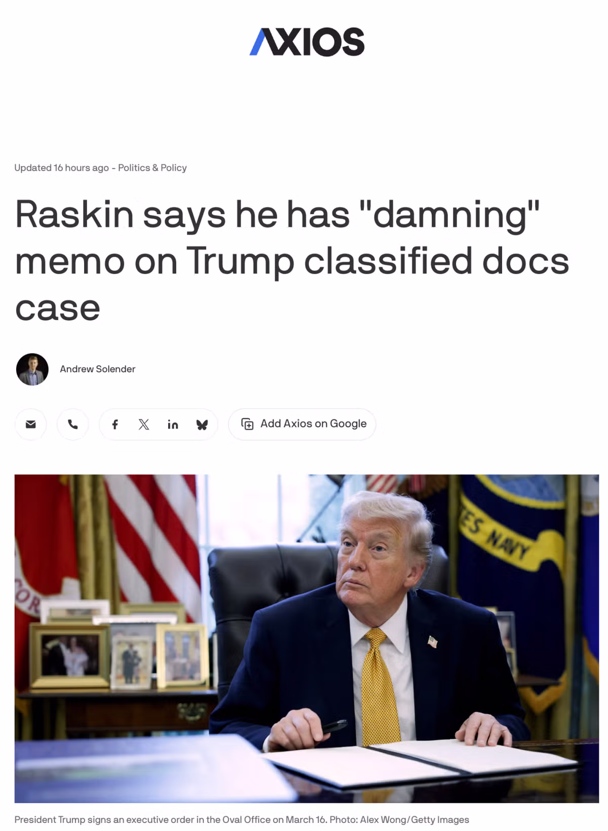 [단독] 트럼프, "사익위해 국가 극비문서 유출" 2