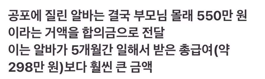 12800원 때문에 고3 알바생을 고소 3