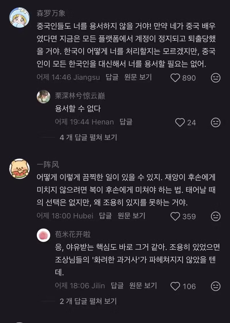 중국에서도 논란이 된 넷플릭스 스타 하영의 친일 성향 - 인벤 인기글 이미지 2 - 밈카세