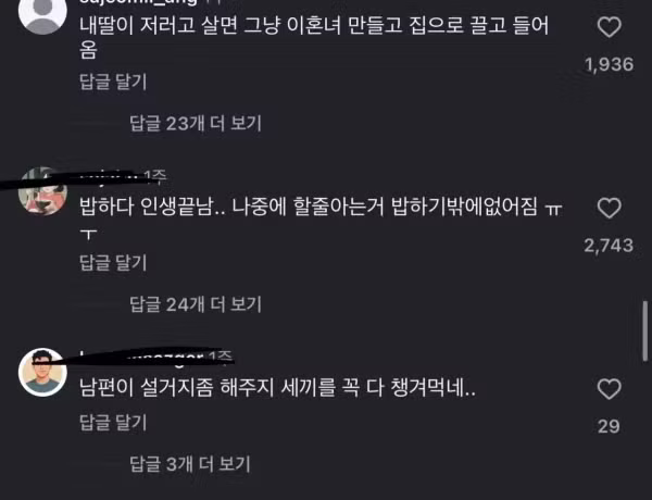 26살 주부가 남편 식사 준비에 분노하는 반응들 - 디시인사이드 인기글 이미지 2 - 밈카세