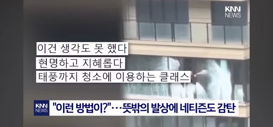 태풍으로 창문 청소하려는 사람들의 기대감 - 디시인사이드 인기글 이미지 4 - 밈카세