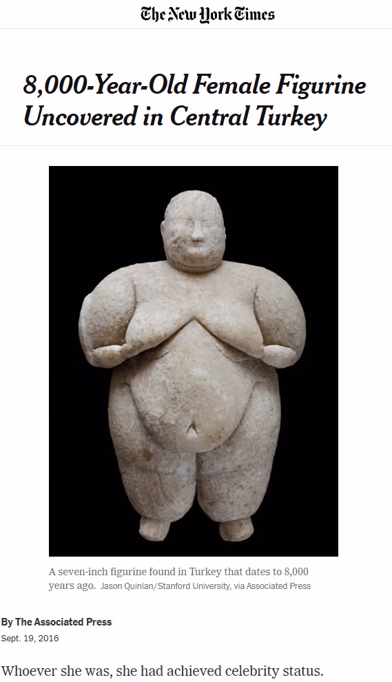 튀르키예에서 발견된 약 8000년 전 조각상 2