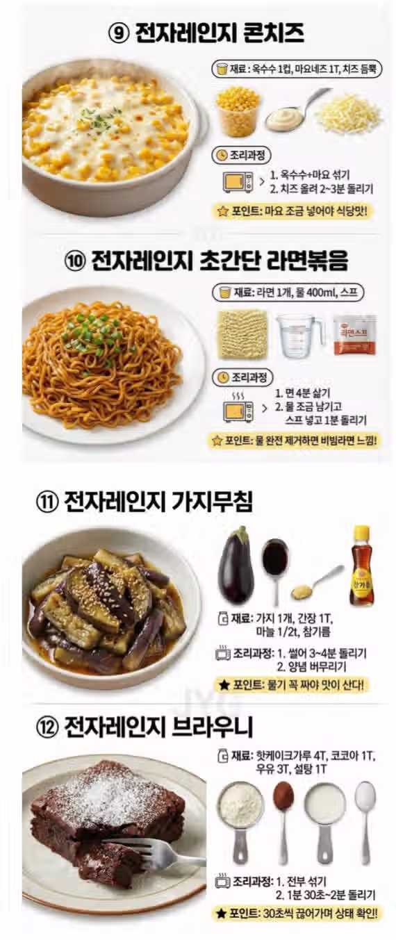 전자레인지로 되는 레시피 12개 3