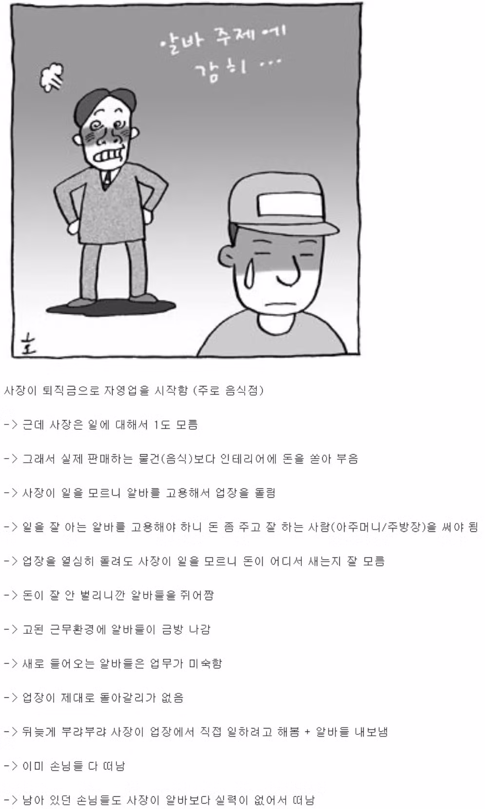 자영업자가 망하는 이유들 중 하나 4