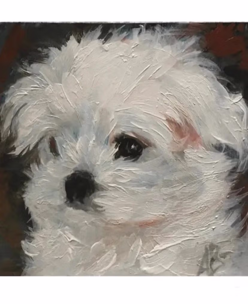 어느 화가 키우던 말티즈를 그리워하면 그린 작품.JPG 2