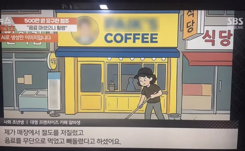 청주 알바생 사건 sbs 방송화면.jpg 2