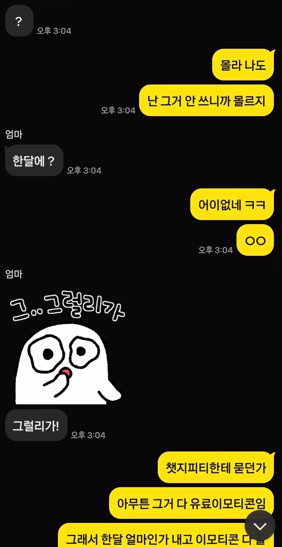 엄마가 카카오한테 낚임 ㅠㅠ 5