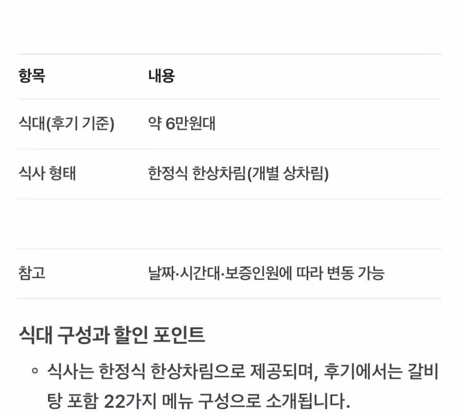 식대 6만원짜리 결혼식장 밥 2