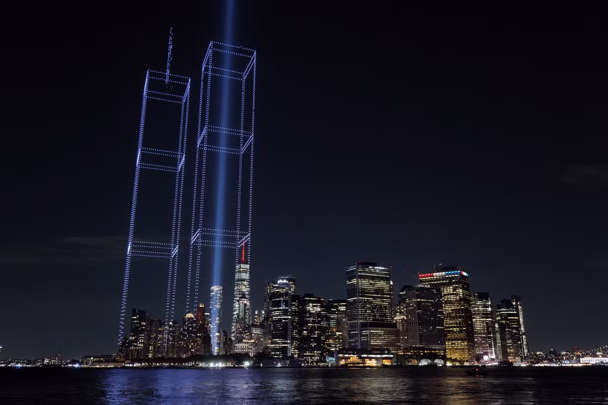 911 테러 추모 드론쇼 - 인벤 인기글 이미지 2 - 밈카세