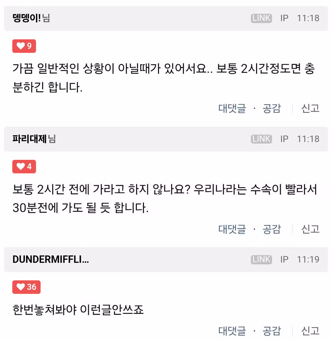 공항 3~4시간 전 도착이 헛소리라는 사람들의 최후 - 인벤 인기글 이미지 2 - 밈카세