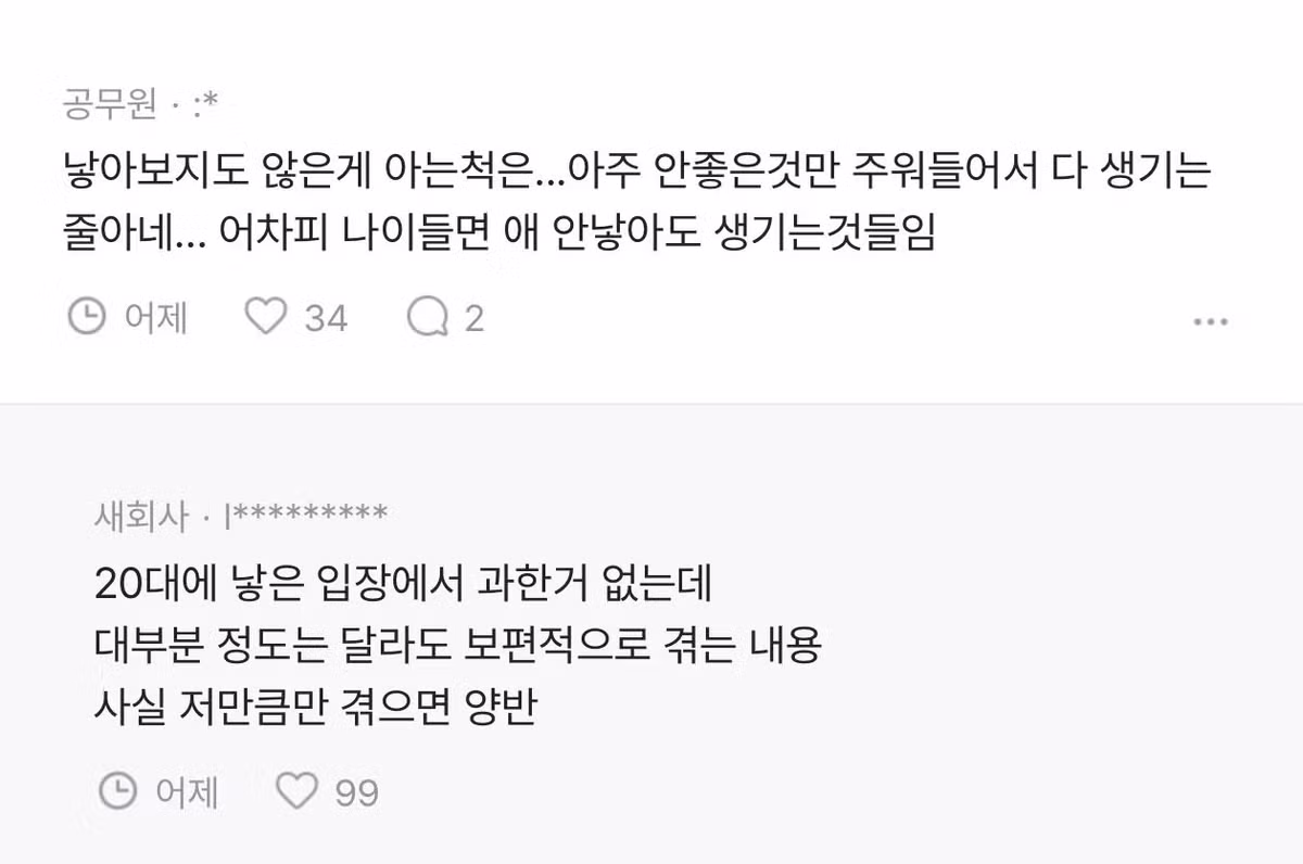 블라] 애 안 낳겠다고 해서 난리난 글.txt - 에토랜드 인기글 이미지 4 - 밈카세