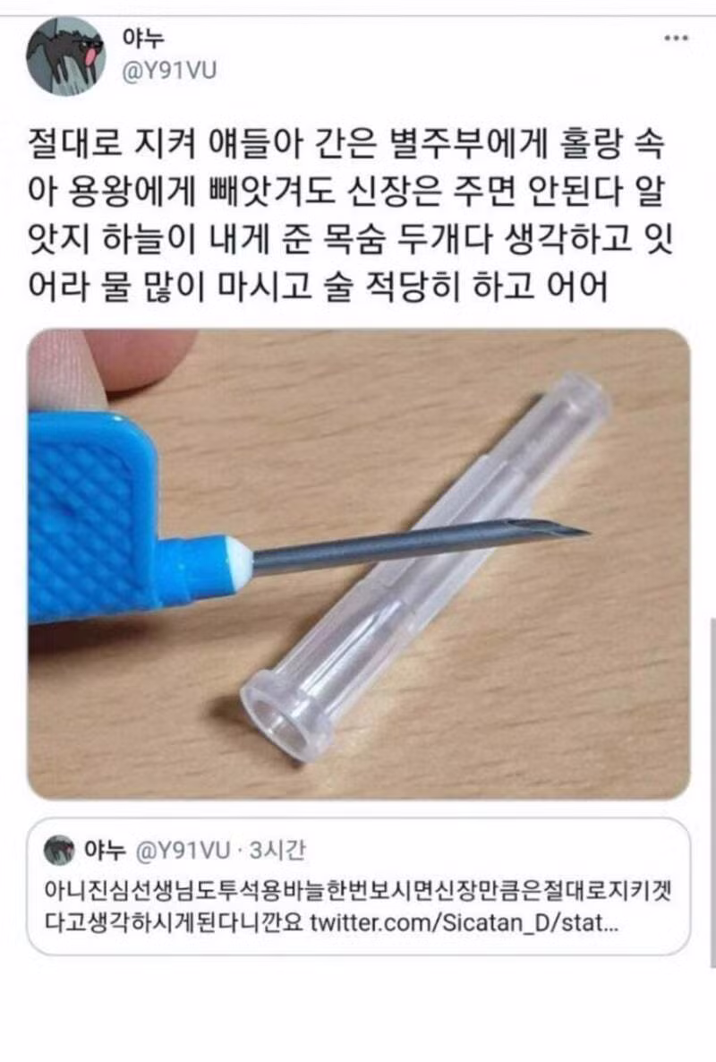 신장 투석이 얼마나 힘든지 보여주는 글 - 보배드림 인기글 이미지 2 - 밈카세