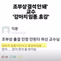 조부상 결석 안 된다는 교수