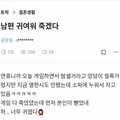남편이 너무 귀여워서 어쩔 줄 모르는 블라인드 글