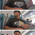 비행기 옆자리 행선지를 물어본 유튜버의 반응