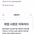 취업 시장의 가혹한 현실