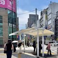 니뽄 도쿄 길거리에도 설치되기 시작한 그늘막