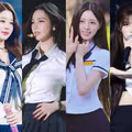 교복 입은 장원영 카리나 설윤 아이브